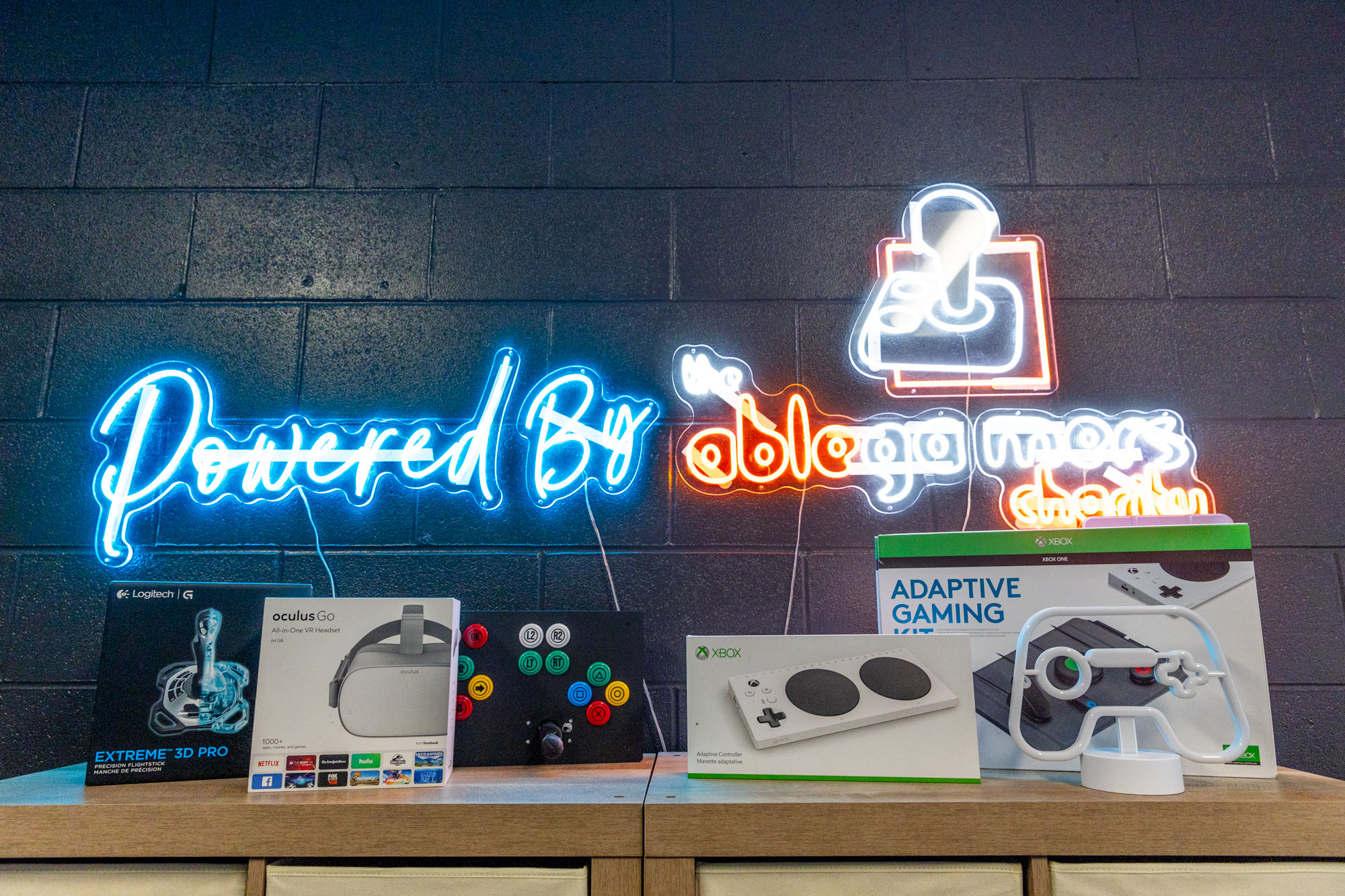 Able Gamers light up sign